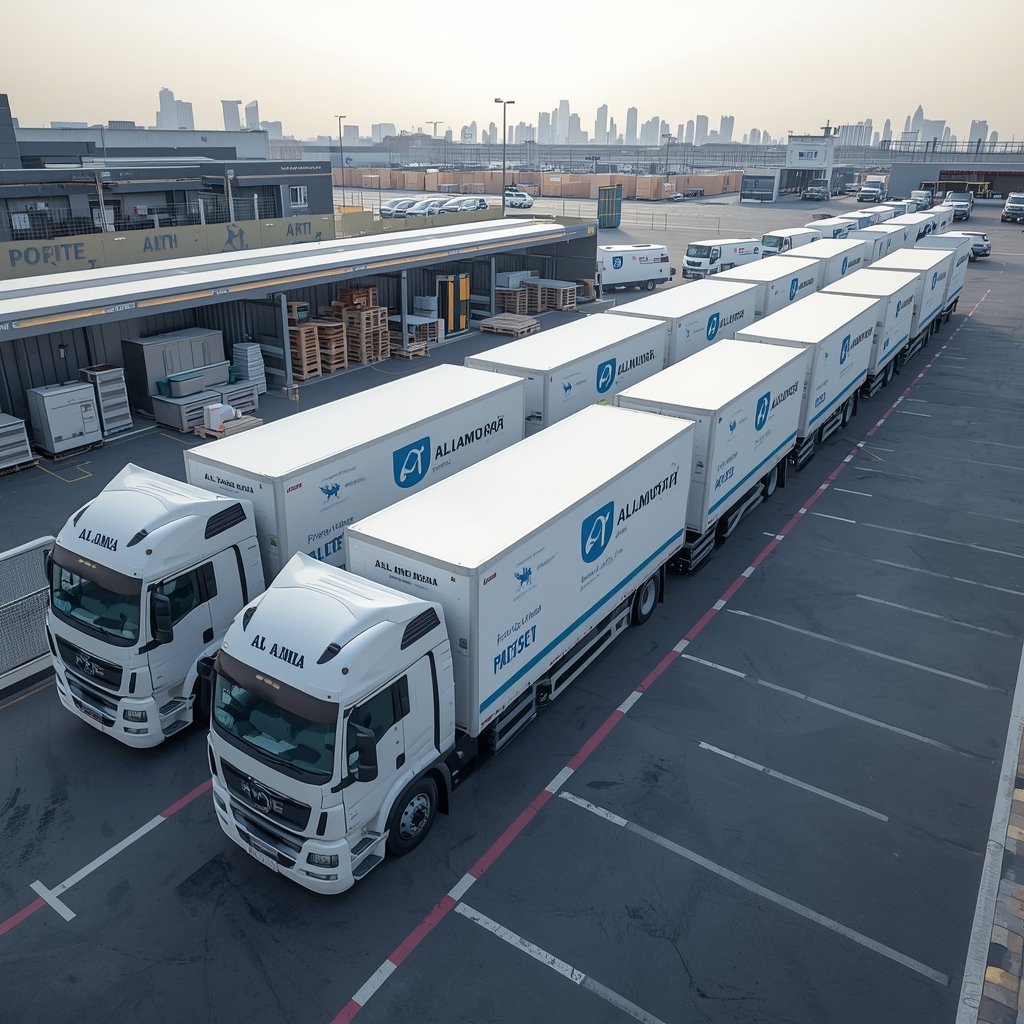 أسطول سيارات شركة لؤلؤة المستقبل  لنقل العفش بالرياض