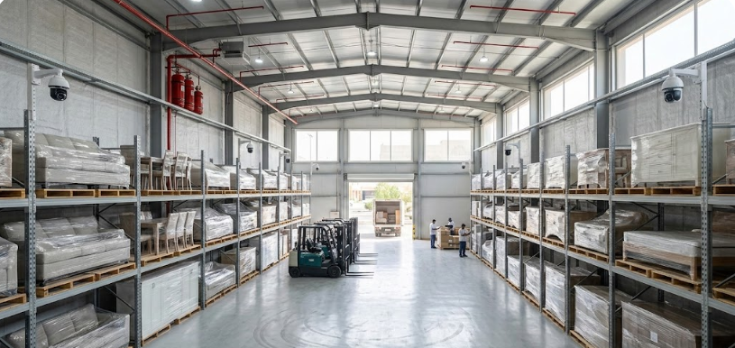 داخل مستودع تخزين مكيف في الرياض