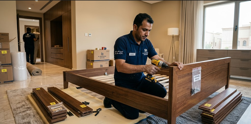 فريق فك وتركيب متخصص لتخزين عفش الرياض ينقل الأثاث للمستودع